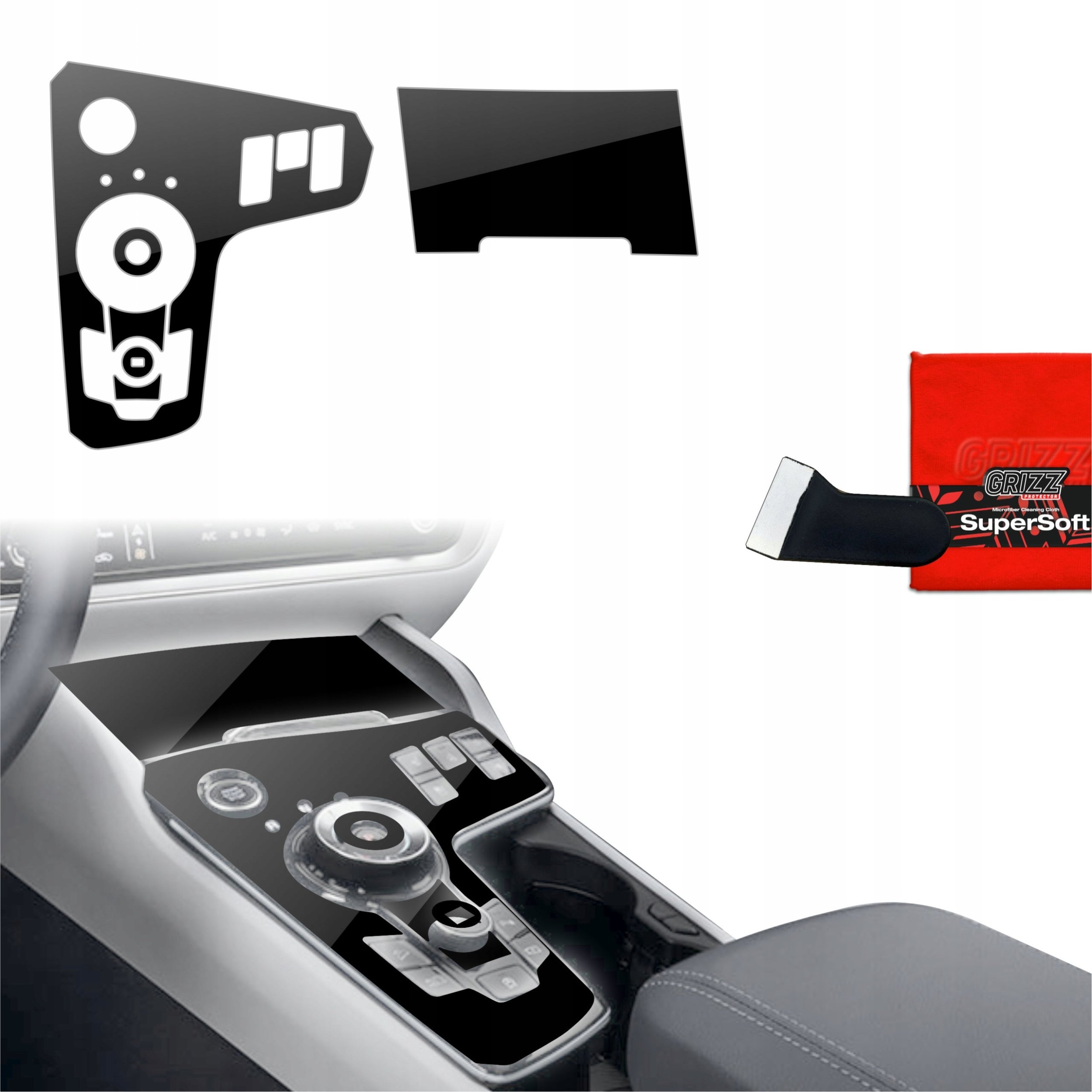 GrizzGlass  do wnętrza PianoSkin Black Glossy